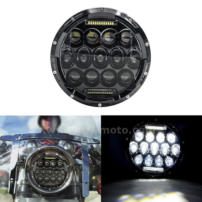 154 7 Inch 75W Projector Daymaker Hid Led Headlight Harley@5